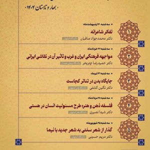 سخنرانی‌های ماهانۀ گروه فلسفه هنر